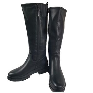 Soul Naturalizer Women Black Water Repellent Tall Lug Sole Boots Chillproof NEW